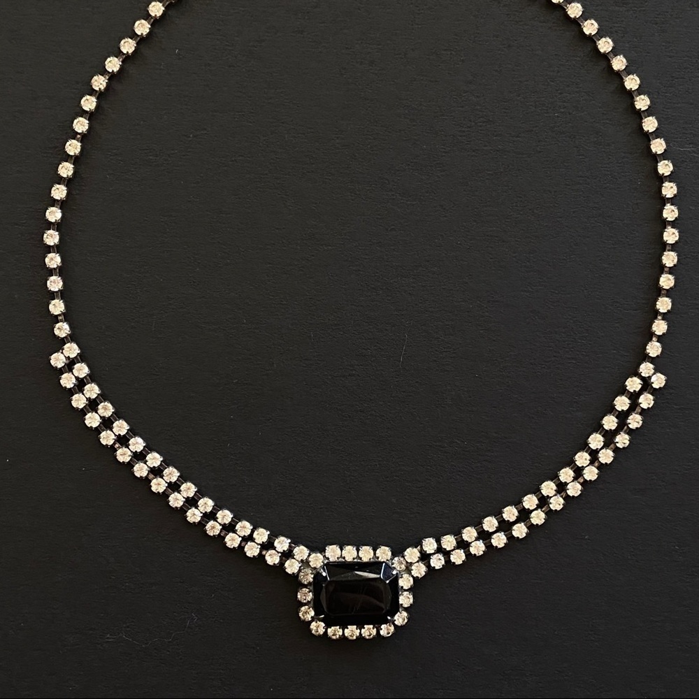 VINTAGE Czech Bohemian Crystal Rhinestone NECKLACE